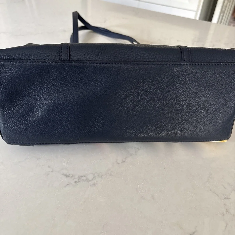 Tory Burch Perry Balloon Stripe Triple Compartment Tote Striped Multicolored